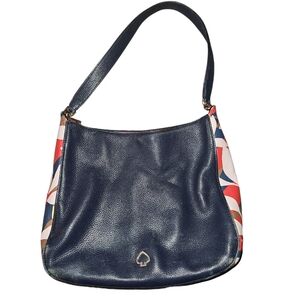 Kate Spade Blue Kailee Tropical Toss Shoulder Bag